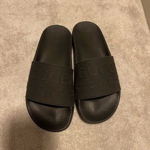 Gucci Logo Rubber Slide 'Black' |